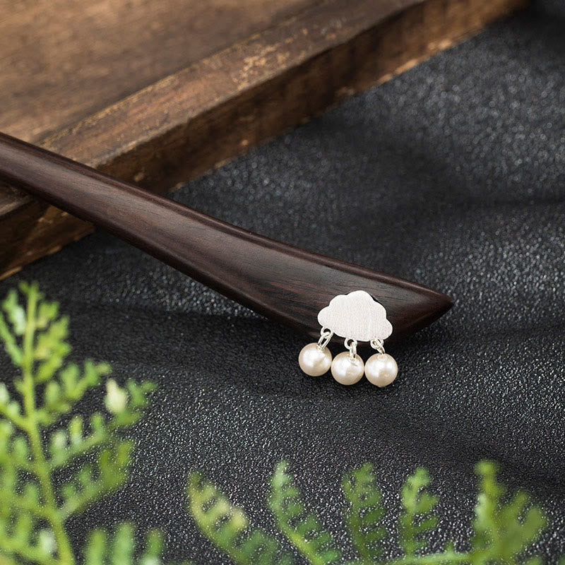 925 Sterling Silver Ebony Cloud Power Hairpin