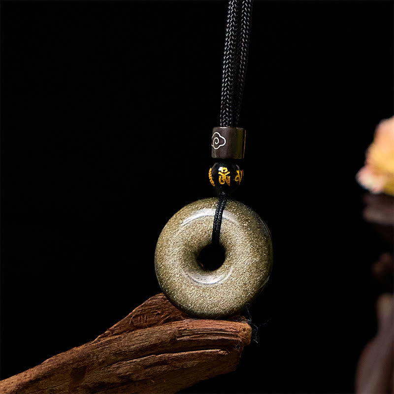 "All the best for Luck and Confidence" Obsidian Necklace Includes Gift Message Card