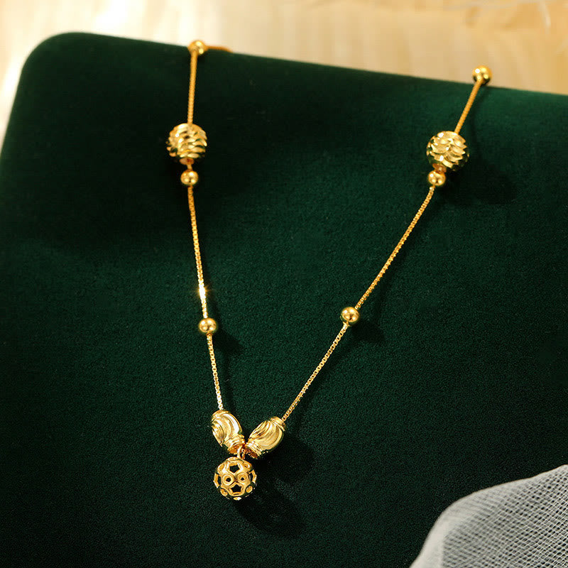 925 Sterling Silver Simple Bell Bead Anklet