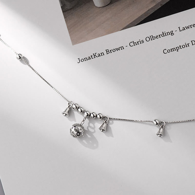 925 Sterling Silver Antiquity Bell Protection Anklet