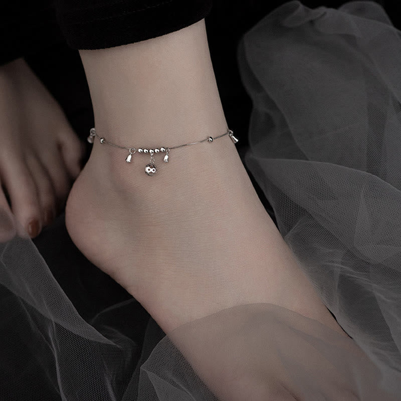 925 Sterling Silver Antiquity Bell Protection Anklet
