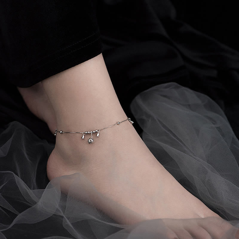 925 Sterling Silver Antiquity Bell Protection Anklet