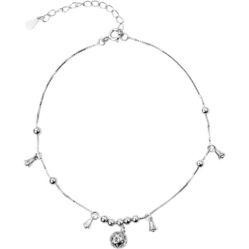 925 Sterling Silver Antiquity Bell Protection Anklet