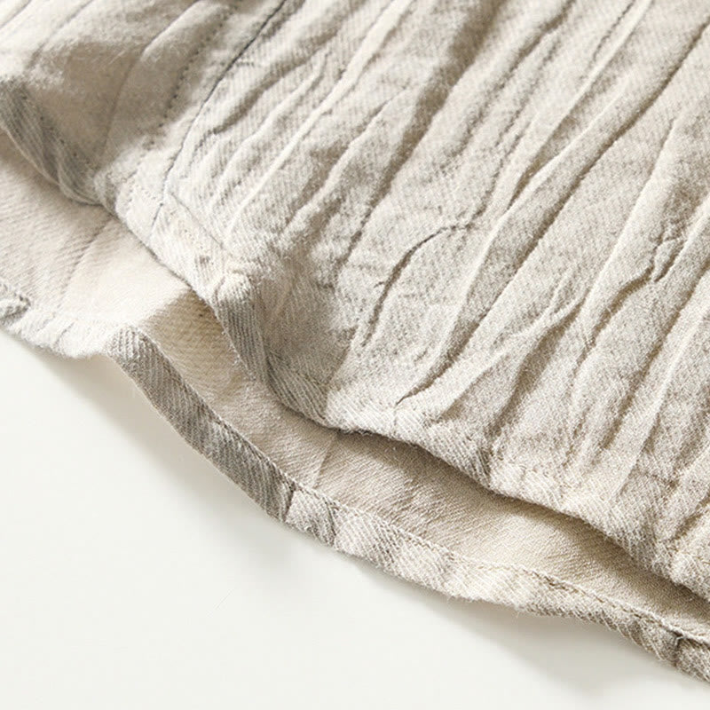 Ramie Linen Half-Button Mindful Meditation Men's Shirt
