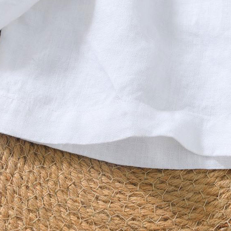 Breathable Linen V-Neck Mindful Lounge Men's Shirt