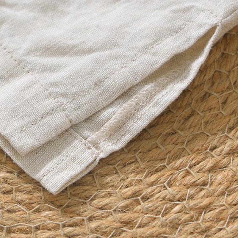 Breathable Linen V-Neck Mindful Lounge Men's Shirt