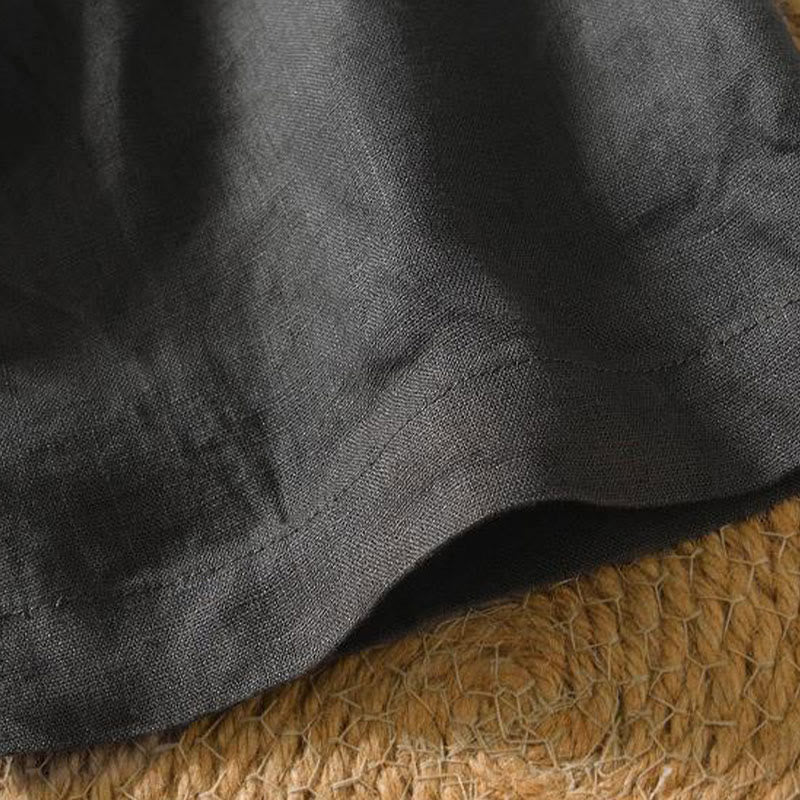 Breathable Linen V-Neck Mindful Lounge Men's Shirt