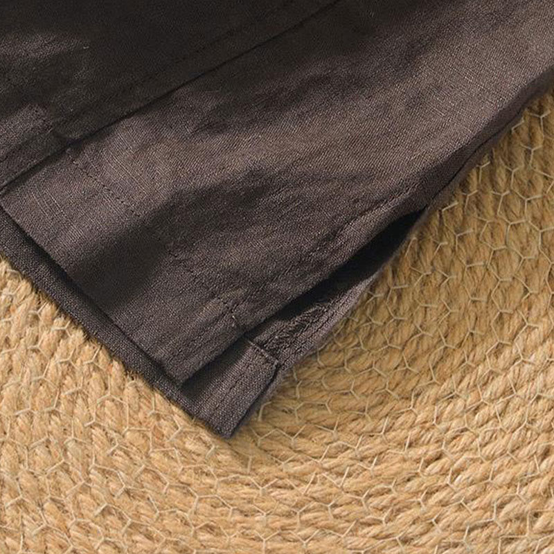 Breathable Linen V-Neck Mindful Lounge Men's Shirt