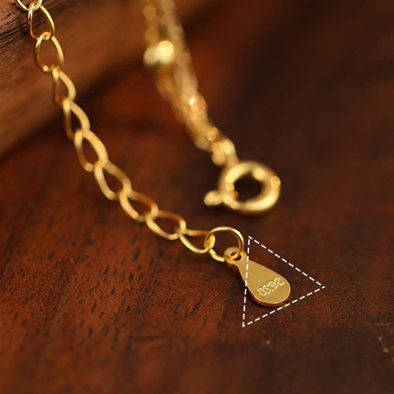 925 Sterling Silver Zircon Little Pepper Charm Protection Anklet