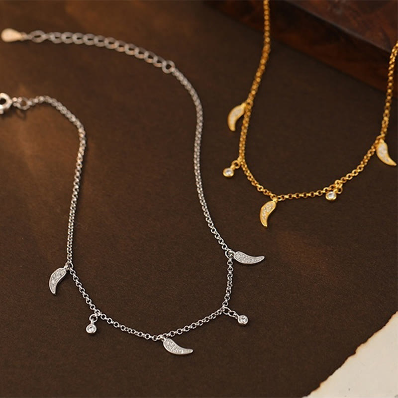 925 Sterling Silver Zircon Little Pepper Charm Protection Anklet
