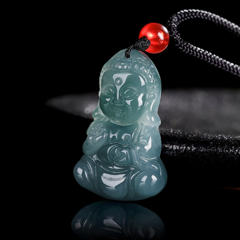 Jade Baobao Buddha Prosperity Necklace Pendant