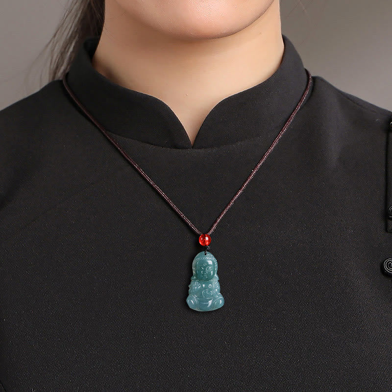 Jade Baobao Buddha Prosperity Necklace Pendant