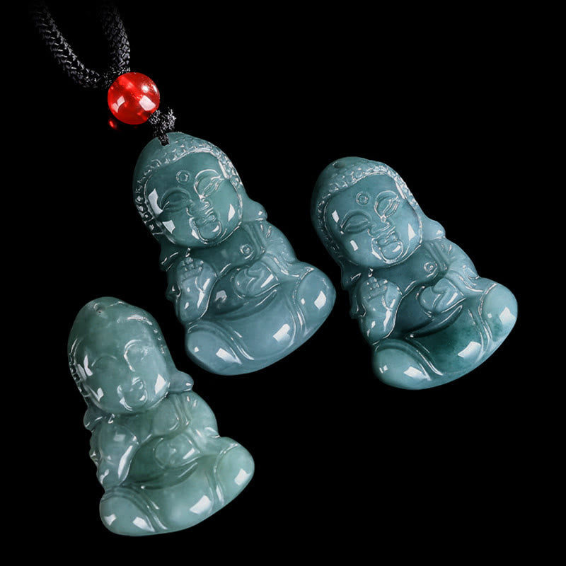 Jade Baobao Buddha Prosperity Necklace Pendant