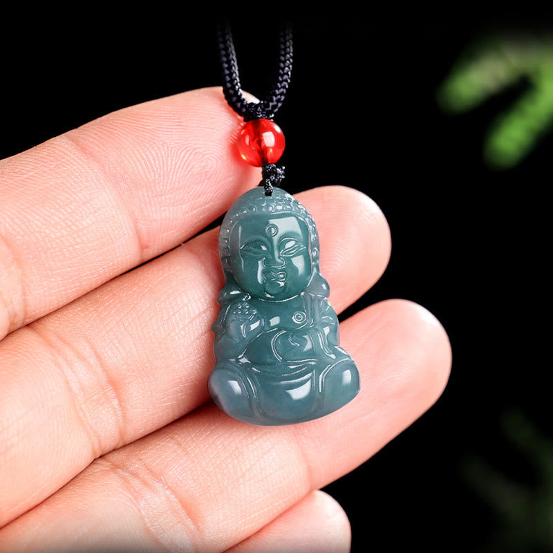 Jade Baobao Buddha Prosperity Necklace Pendant