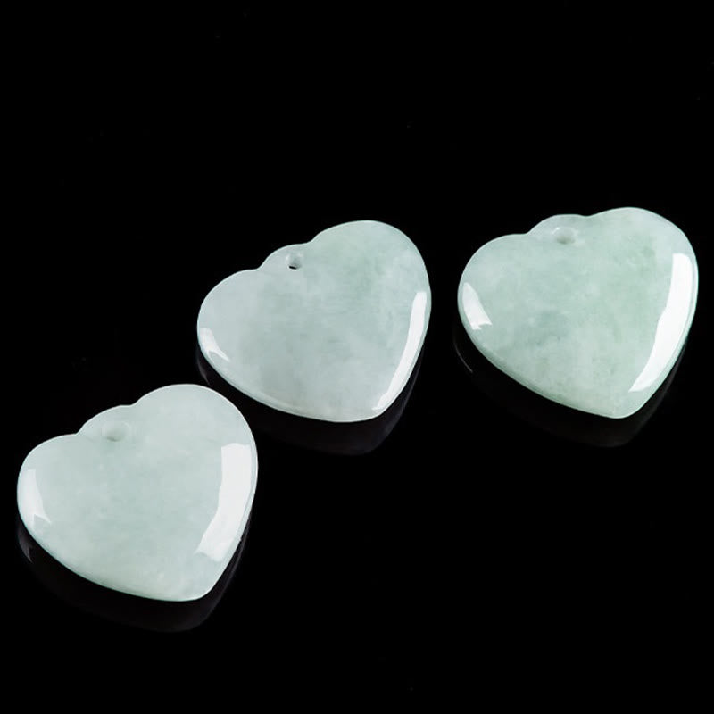 Jade Heart Prosperity Necklace Pendant