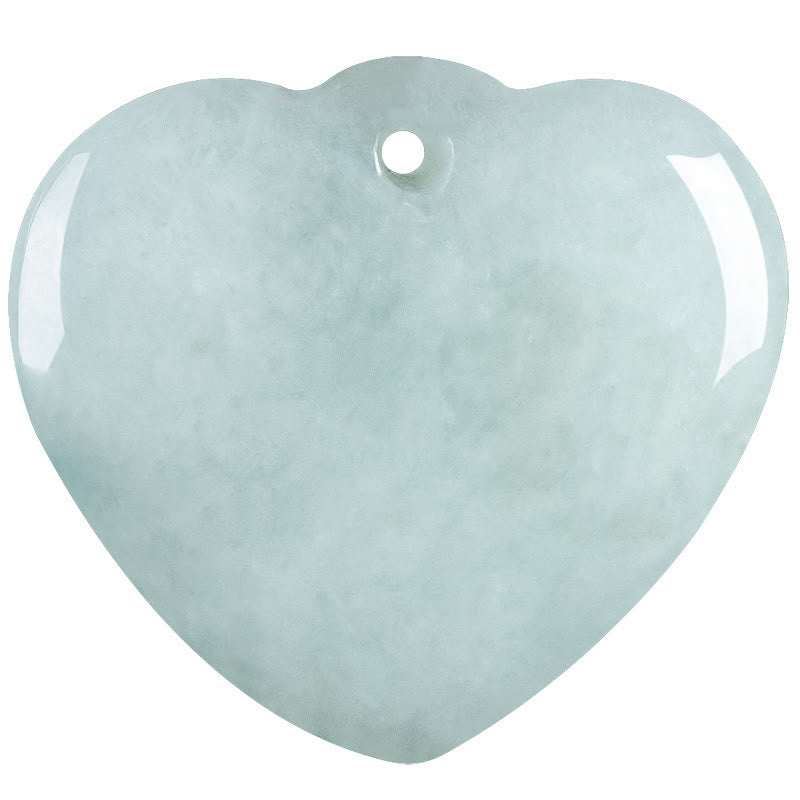 Jade Heart Prosperity Necklace Pendant
