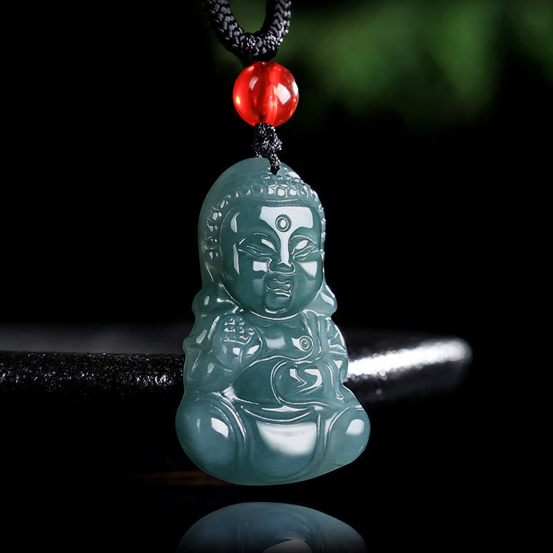 Jade Baobao Buddha Prosperity Necklace Pendant
