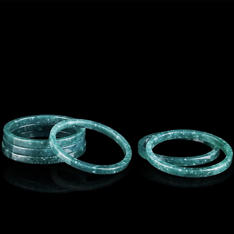 Natural Jade Abundance Thin Bracelet Bangle