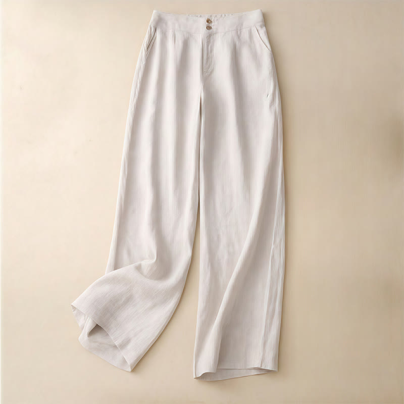 Breathable Linen Wide-Leg Mindful Movement Pants