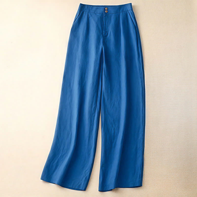 Breathable Linen Wide-Leg Mindful Movement Pants