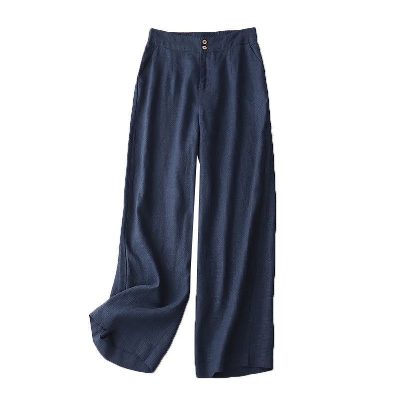 Breathable Linen Wide-Leg Mindful Movement Pants
