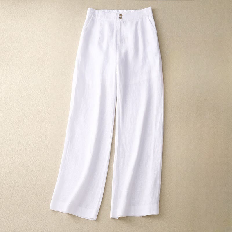 Breathable Linen Wide-Leg Mindful Movement Pants