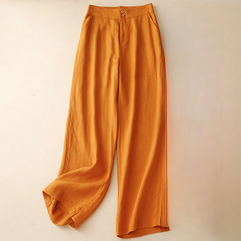 Breathable Linen Wide-Leg Mindful Movement Pants