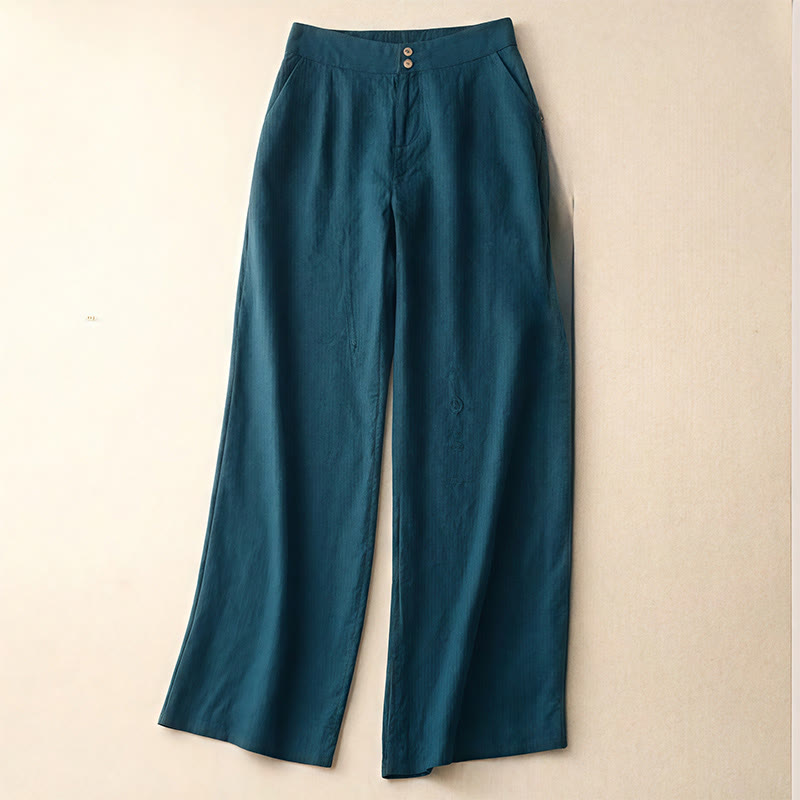 Breathable Linen Wide-Leg Mindful Movement Pants
