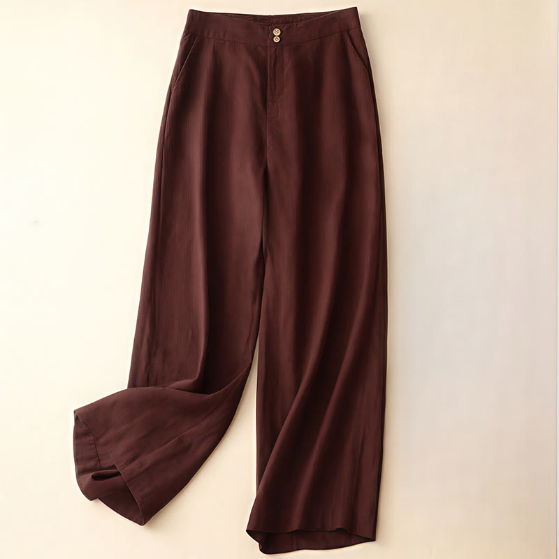 Breathable Linen Wide-Leg Mindful Movement Pants