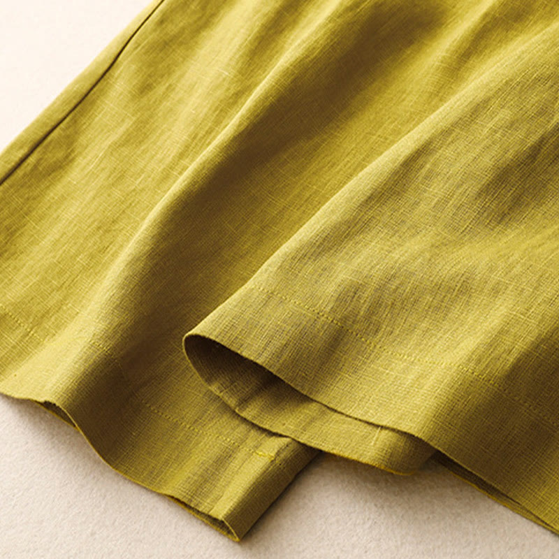 Breathable Linen Wide-Leg Mindful Movement Pants