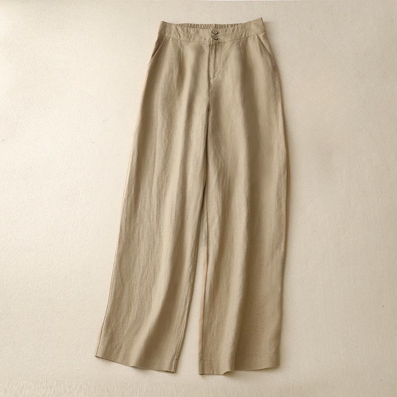 Breathable Linen Wide-Leg Mindful Movement Pants