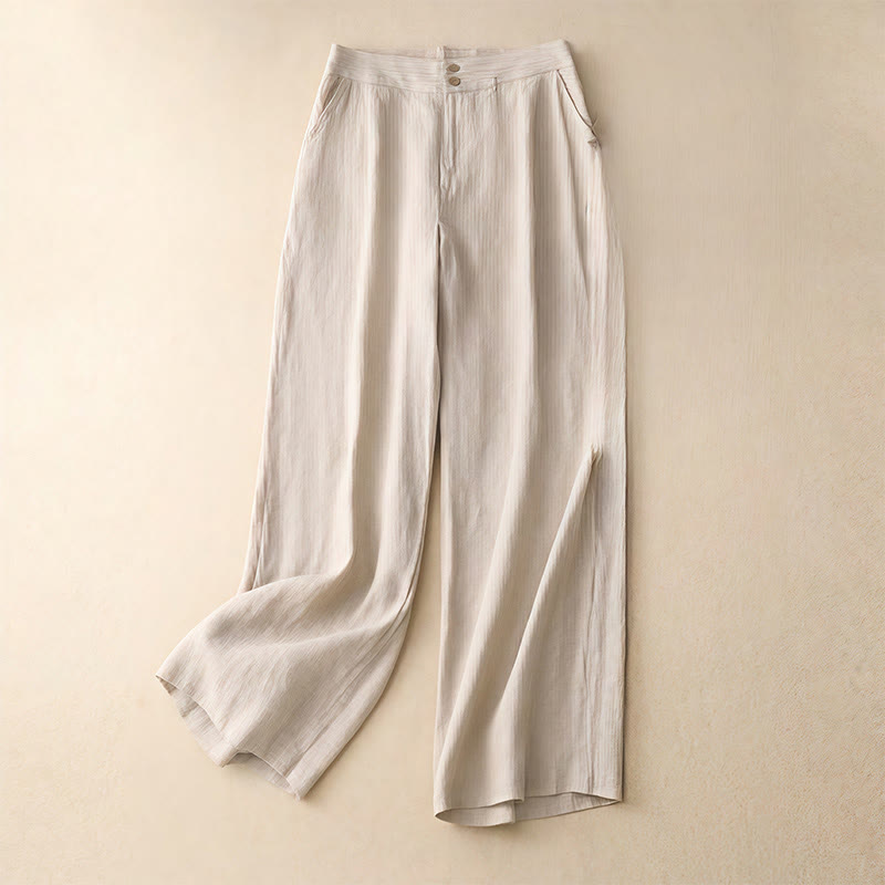 Breathable Linen Wide-Leg Mindful Movement Pants