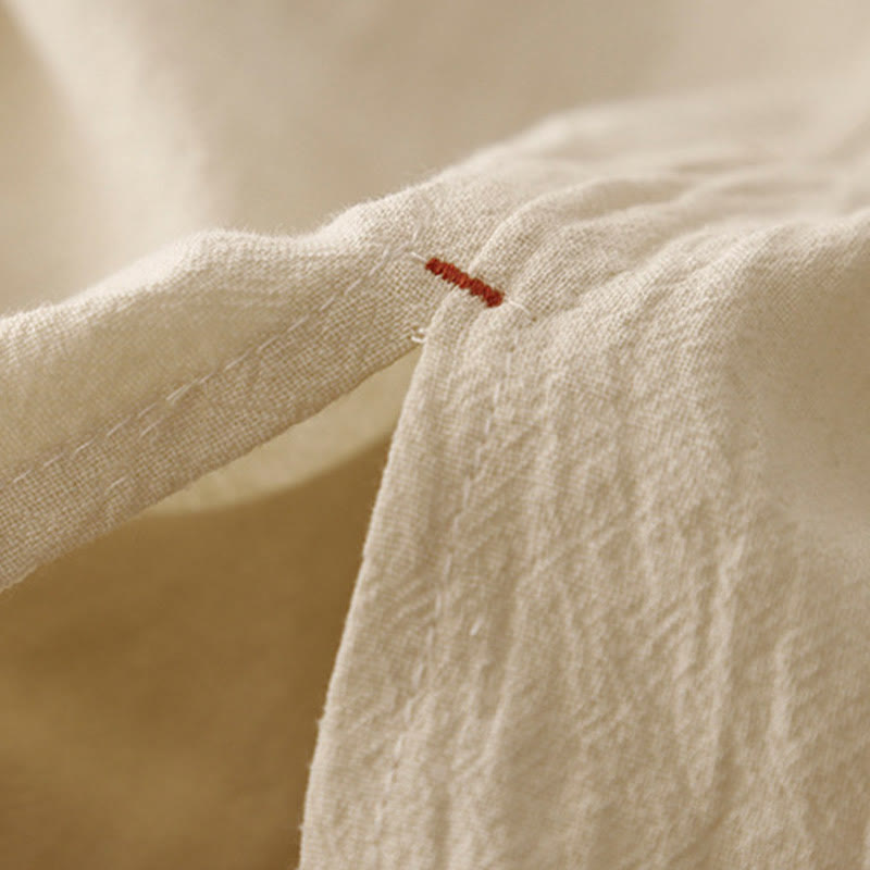 Casual Simple Design Drawstring Split Cotton Linen Women's Wide Leg Pants With Pockets