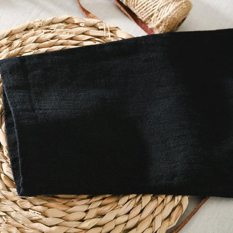 Summer Casual Drawstring Ramie Linen Men's Pants With Pockets