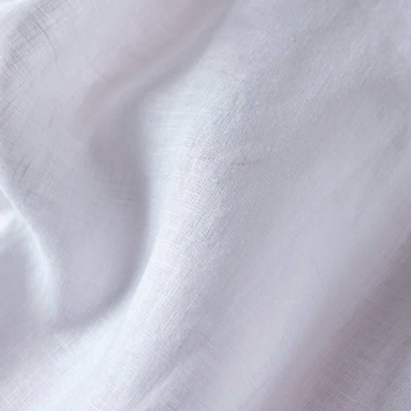 Tactile Cotton Linen Wide-Leg Meditation Shorts
