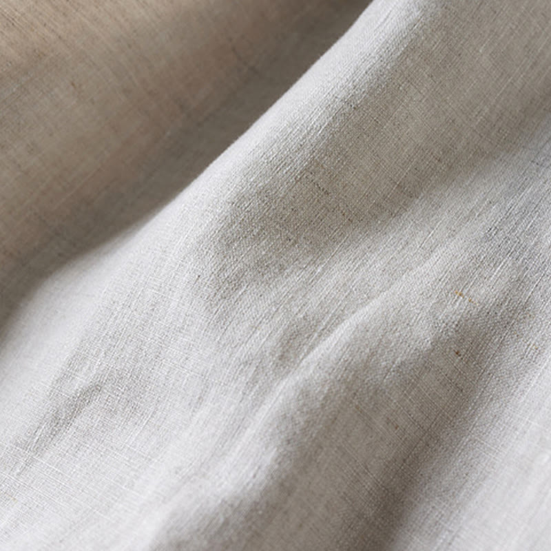 Tactile Cotton Linen Wide-Leg Meditation Shorts