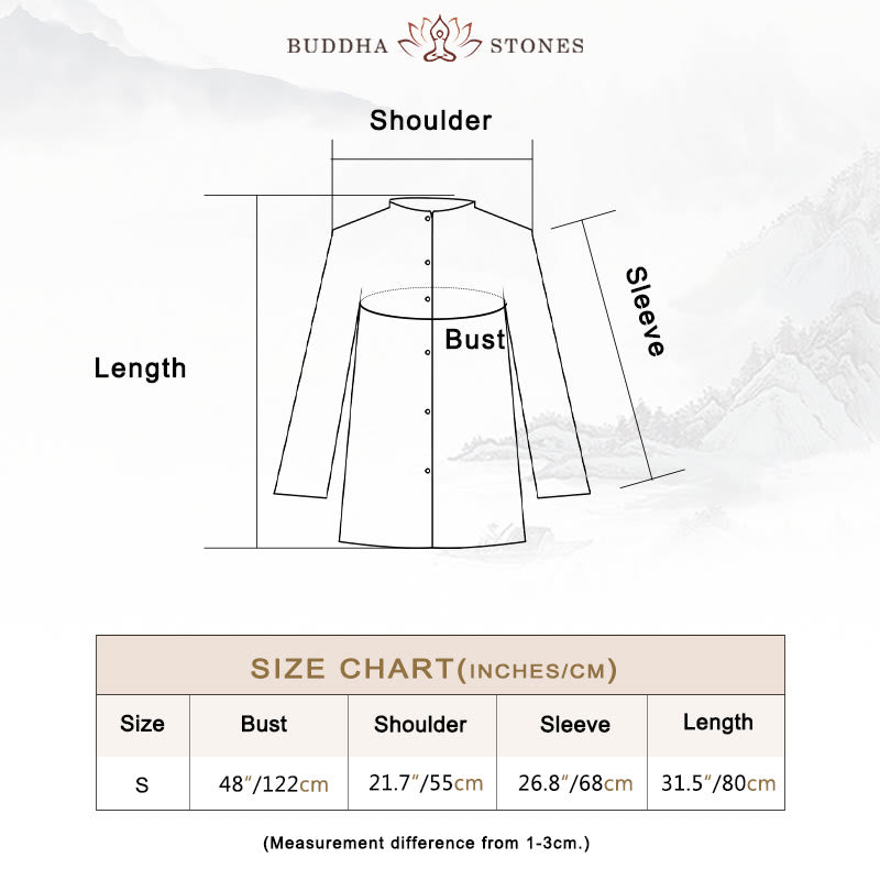 Plain Long Sleeve Coat Jacket Top Wide Leg Pants Zen Tai Chi Yoga Meditation Clothing