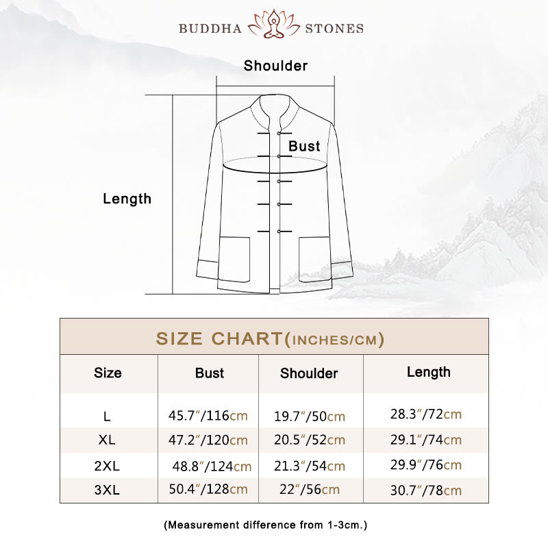 2Pcs Tang Suit Dragon Frog-Button Men's Long Sleeve Shirt Pants Clothing Set