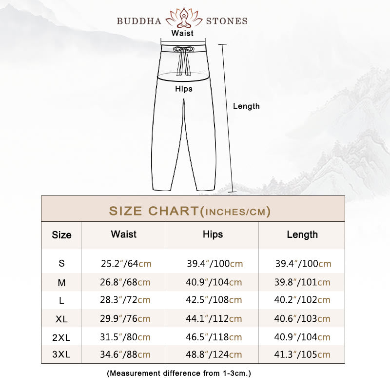 Breathable Cotton Drawstring Meditation Harem Pants