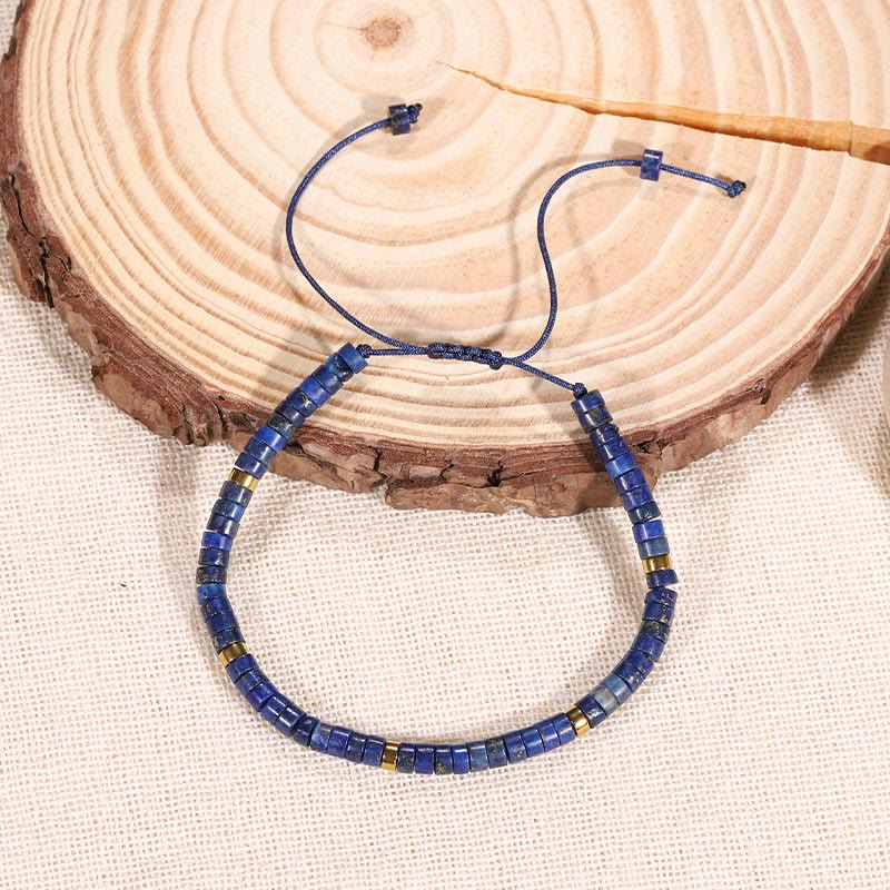 Natural Lazurite Spacer Bead Positive Balance Bracelet