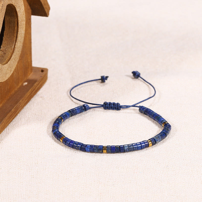 Natural Lazurite Spacer Bead Positive Balance Bracelet