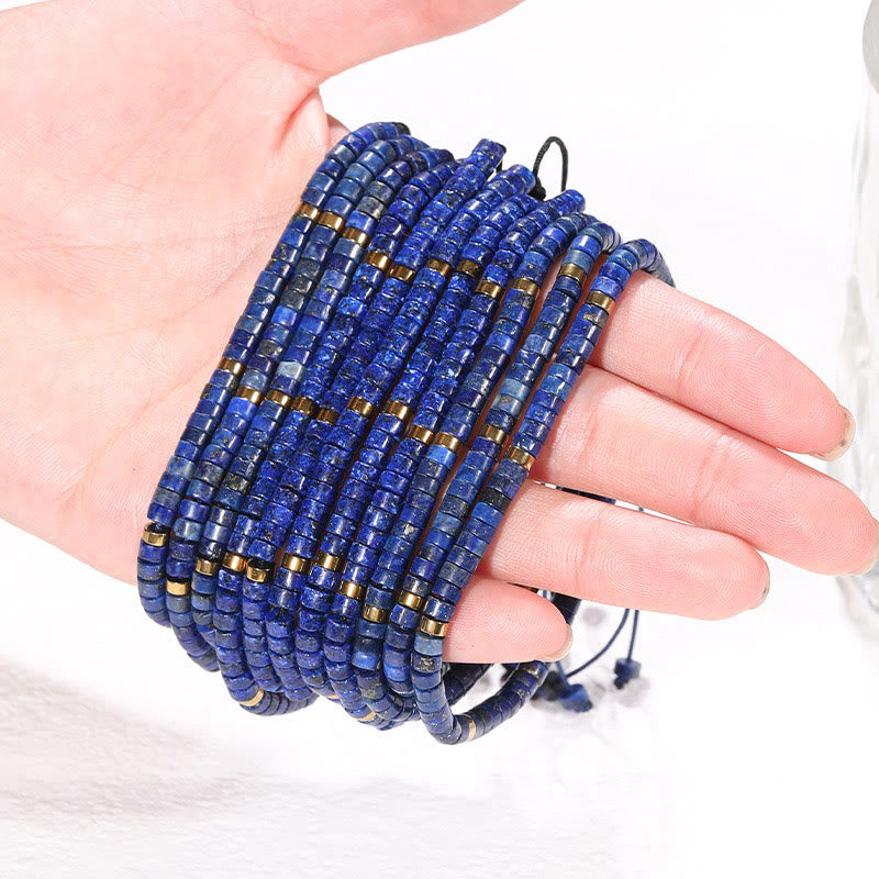 Natural Lazurite Spacer Bead Positive Balance Bracelet