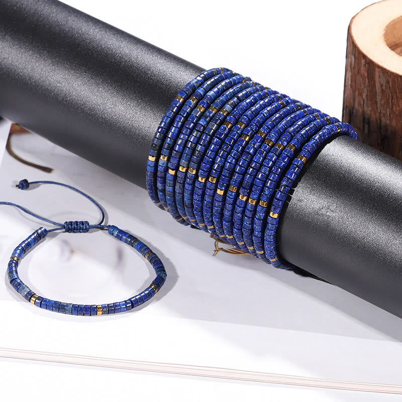 Natural Lazurite Spacer Bead Positive Balance Bracelet
