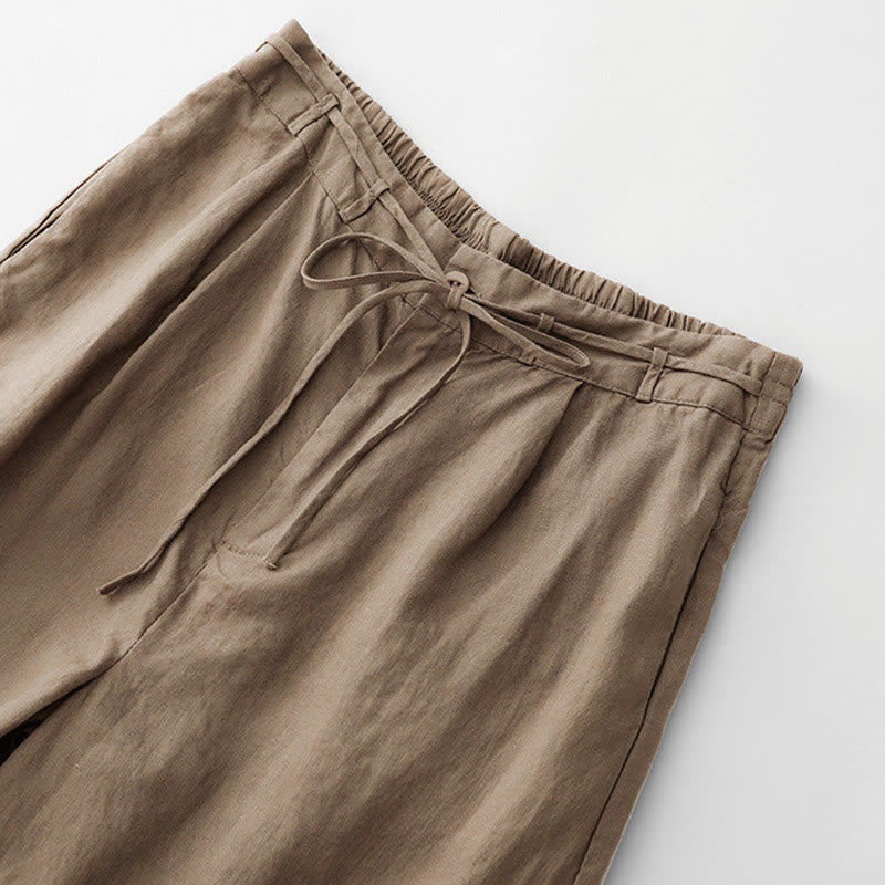 Cotton Linen Wide-Leg Mindful Movement Pants