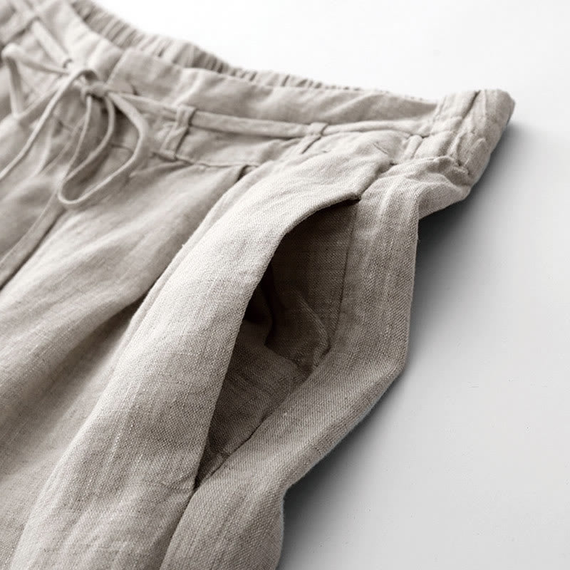 Cotton Linen Wide-Leg Mindful Movement Pants
