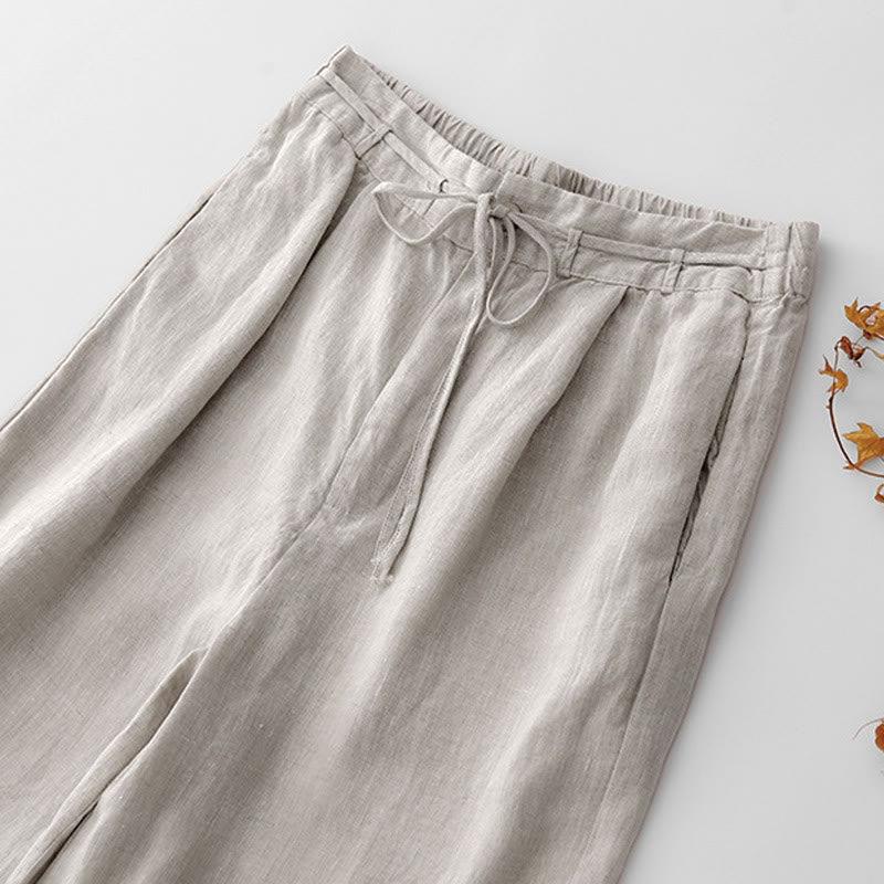 Cotton Linen Wide-Leg Mindful Movement Pants
