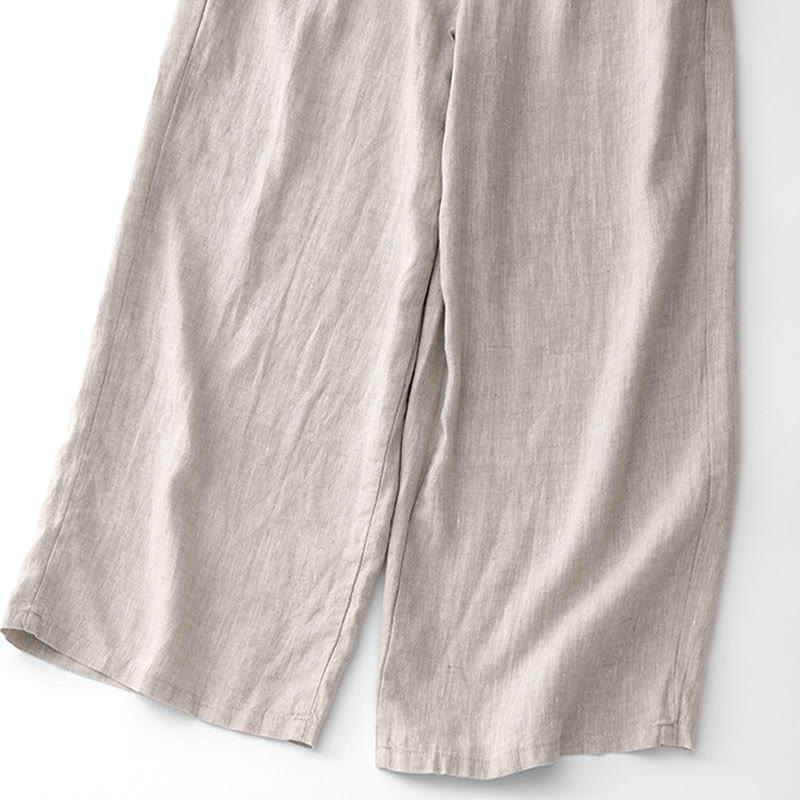 Cotton Linen Wide-Leg Mindful Movement Pants