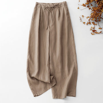 Cotton Linen Wide-Leg Mindful Movement Pants