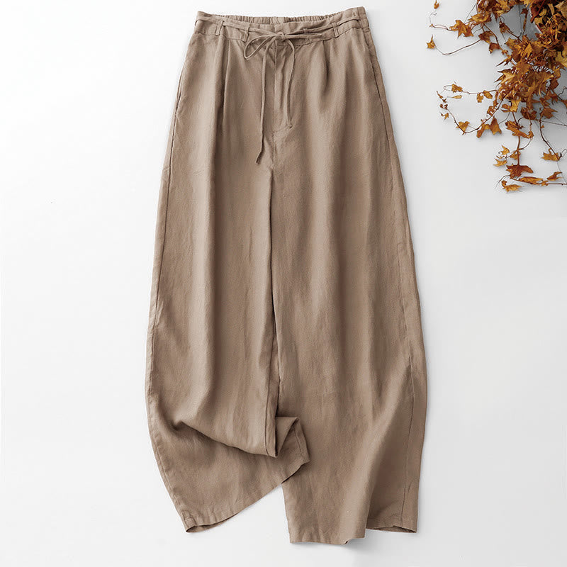 Cotton Linen Wide-Leg Mindful Movement Pants