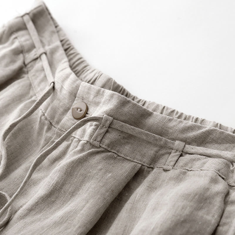 Cotton Linen Wide-Leg Mindful Movement Pants